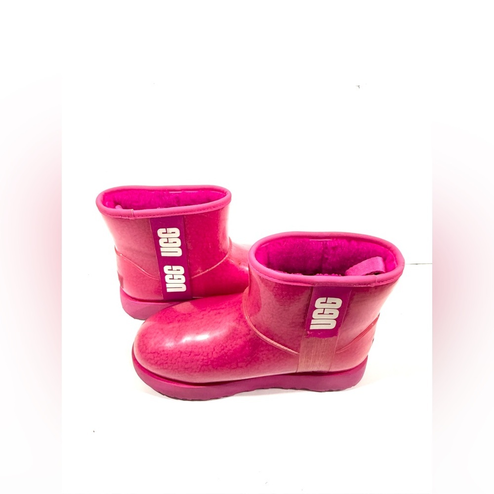 UGG Pink Clear Mini Boots Women’s 7 Waterproof Shearling Cozy Winter - Picture 8 of 14